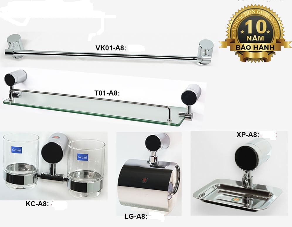 Bộ Phụ Kiện inox 304 5 món ARCHI A08