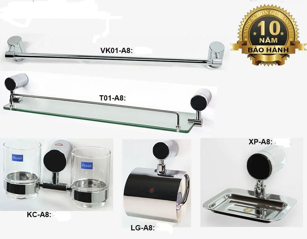 Bộ Phụ Kiện inox 304 5 món ARCHI A08