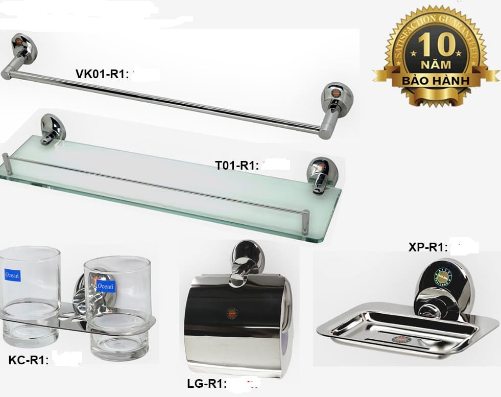 Bộ Phụ Kiện inox 304 5 món ARCHI R01