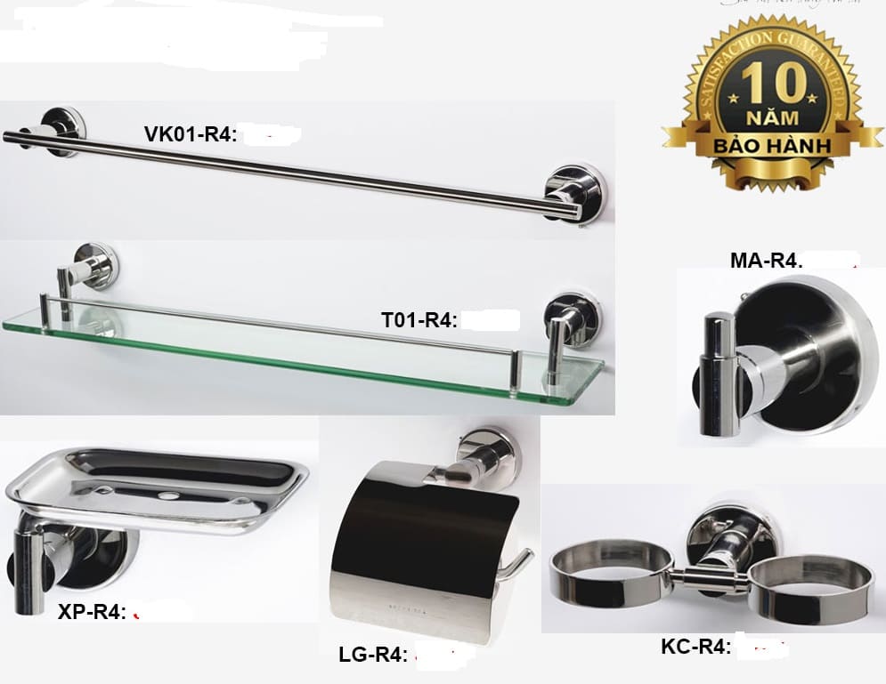 Bộ Phụ Kiện inox 304 6 món ARCHI R04