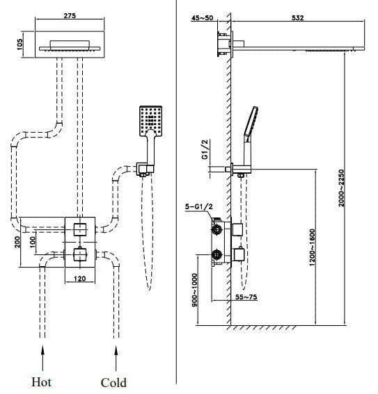 Sen Tắm Âm Tường Paulschmitt PA604W