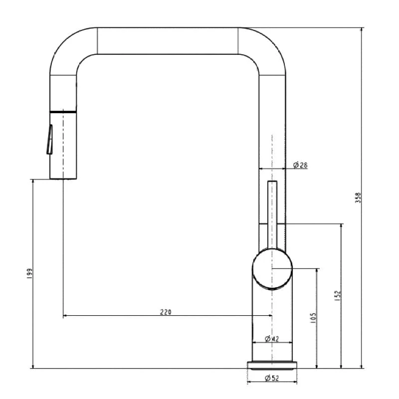 Bản vẽ Vòi Bếp Nóng Lạnh Paulschmitt PA314K