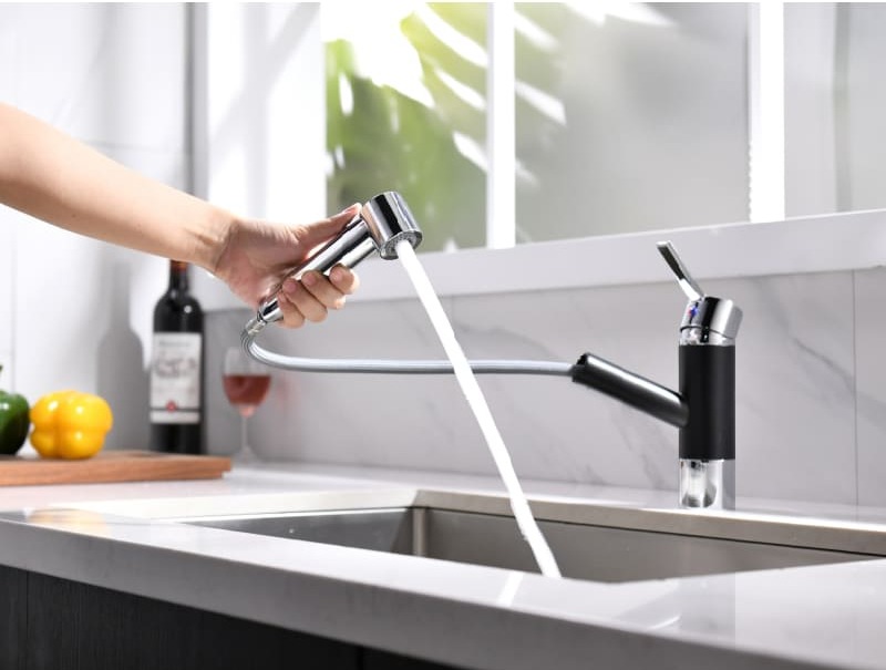 Vòi Bếp Dây Rút Nóng Lạnh Paulschmitt PA310KCB