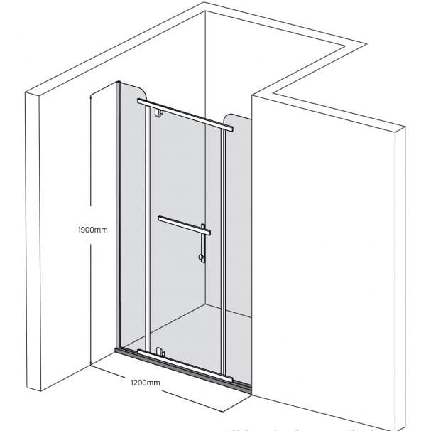 Bản vẽ Phòng Tắm Kính FENDI FIP-1X3