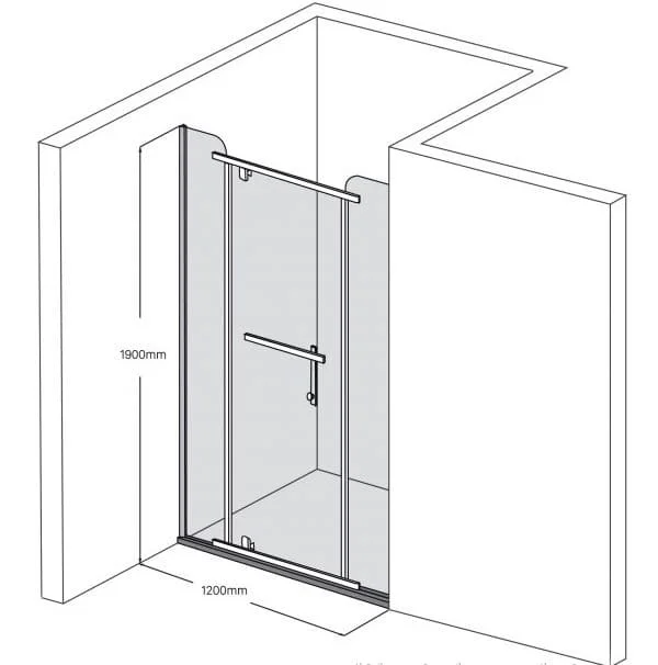 Bản vẽ Phòng Tắm Kính FENDI FIP-1X3