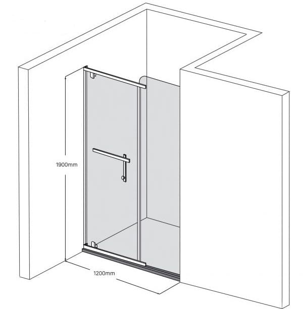 Bản vẽ Phòng Tắm Kính FENDI FIP-2X2