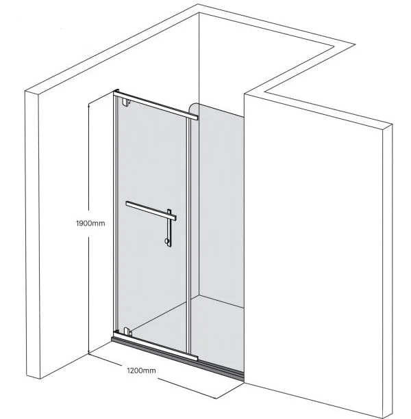 Bản vẽ Phòng Tắm Kính FENDI FIP-2X2