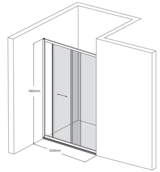 Bản vẽ Phòng Tắm Kính FENDI FKP-1X2