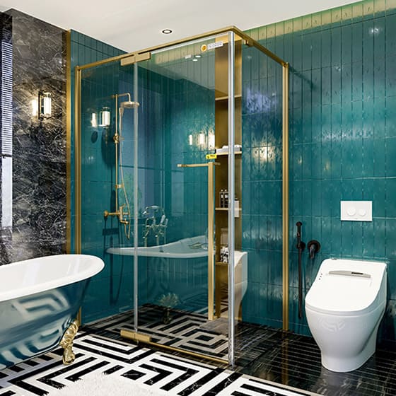 Phòng Tắm Kính Màu Đen FENDI FMG-1X3G