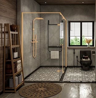 Phòng Tắm Kính Màu Vàng FENDI FMG-2X4G