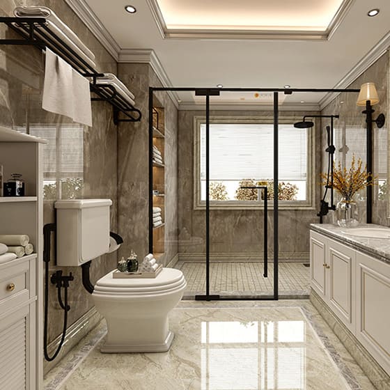 Phòng Tắm Kính Màu Đen FENDI FMP-1X3B