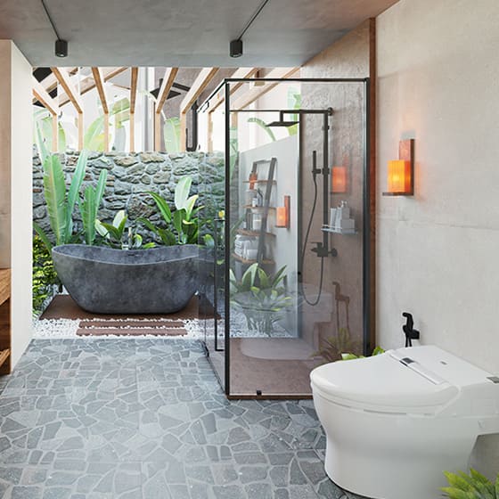 Phòng Tắm Kính Màu Đen FENDI FMU-1X4B