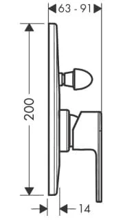 BỘ TRỘN BỒN TẮM HANSGROHE 71458677