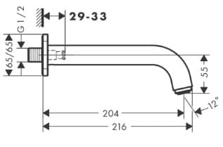 Vòi Nước Gắn Tường Đức Hansgrohe 71460007