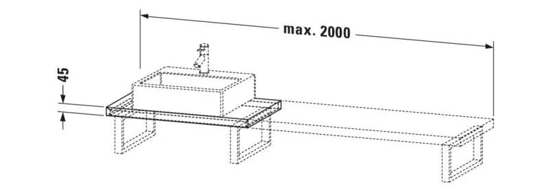 Bản vẽ Chậu Rửa Lavabo Có Điều Khiển Duravit BR100C01616