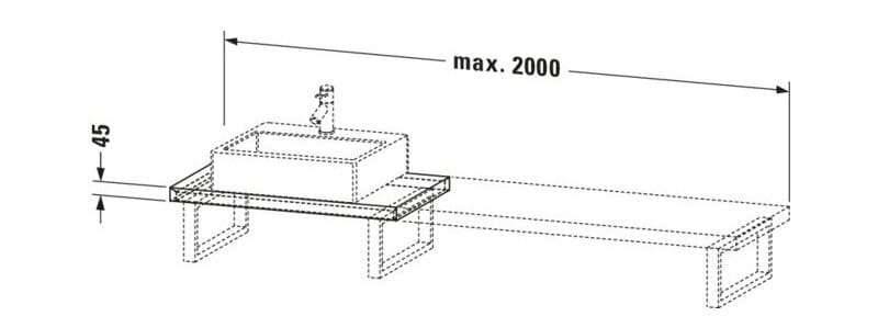 Bản vẽ Chậu Rửa Lavabo Có Điều Khiển Duravit BR100C03030