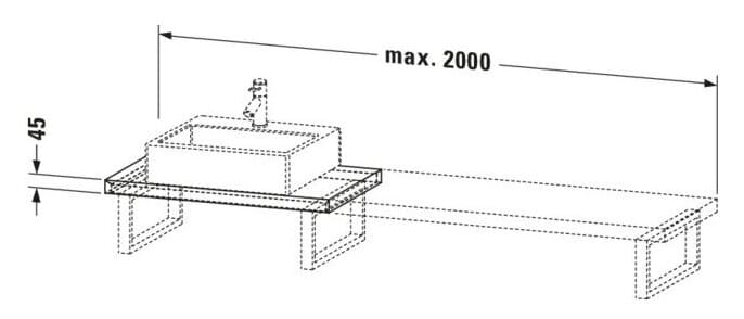 Bản vẽ Chậu Rửa Lavabo Có Điều Khiển Duravit BR100C03535
