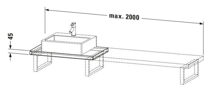 Bản vẽ Chậu Rửa Lavabo Có Điều Khiển Duravit BR100C03535