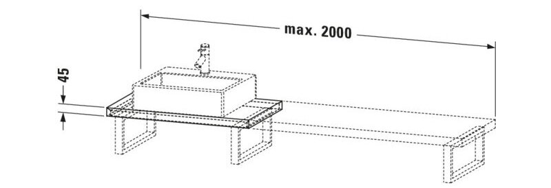 Bản vẽ Chậu Rửa Lavabo Có Điều Khiển Duravit BR100C04343