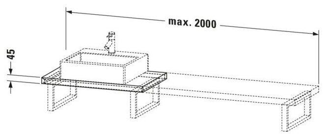 Bản vẽ Chậu Rửa Lavabo Có Điều Khiển Duravit BR100C05353
