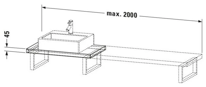 Bản vẽ Chậu Rửa Lavabo Có Điều Khiển Duravit BR100C05353