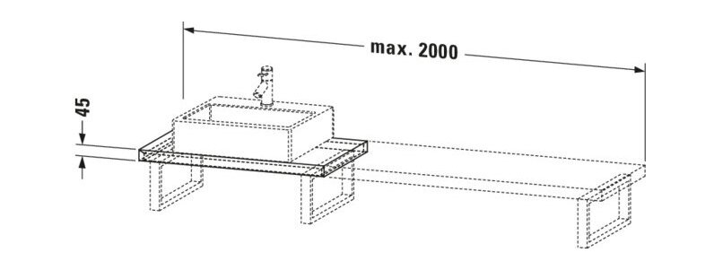 Bản vẽ Chậu Rửa Lavabo Có Điều Khiển Duravit BR100C07575