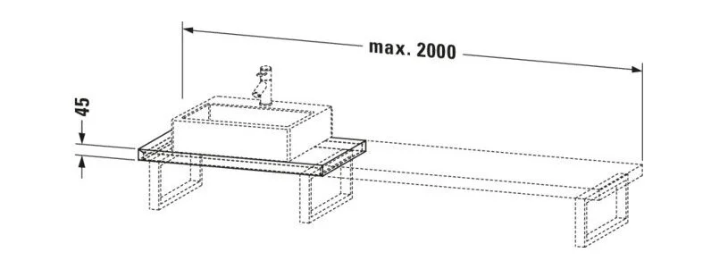Bản vẽ Chậu Rửa Lavabo Có Điều Khiển Duravit BR100C07575