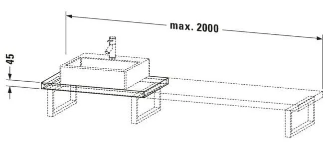 Bản vẽ Chậu Rửa Lavabo Có Điều Khiển Duravit BR100C07979