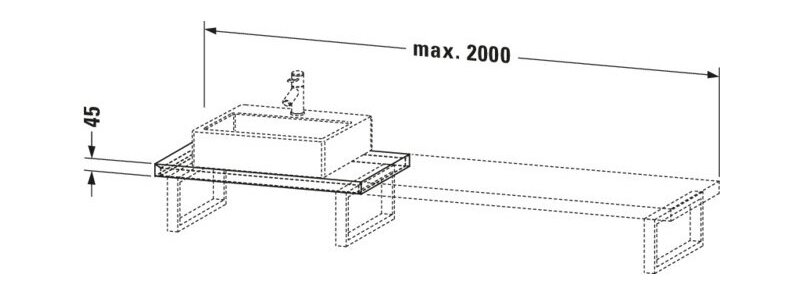 Bản vẽ Chậu Rửa Lavabo Có Điều Khiển Duravit BR100C09191