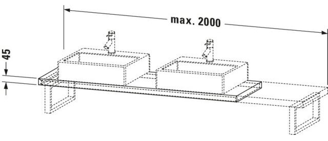 Bản vẽ Chậu Rửa Lavabo Có Điều Khiển Duravit BR101C00707