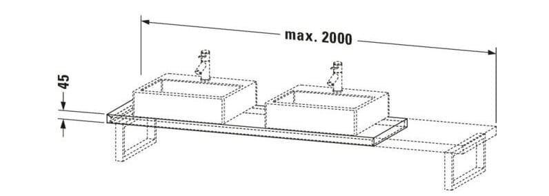 Bản vẽ Chậu Rửa Lavabo Có Điều Khiển Duravit BR101C03030