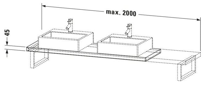 Bản vẽ Chậu Rửa Lavabo Có Điều Khiển Duravit BR101C03535