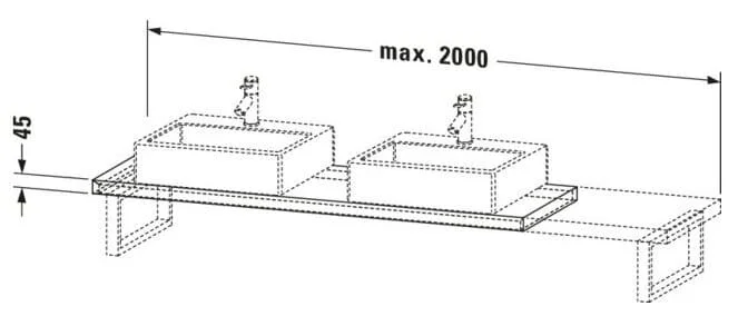Bản vẽ Chậu Rửa Lavabo Có Điều Khiển Duravit BR101C07979