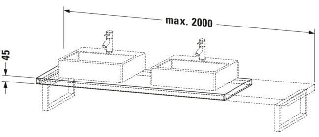 Bản vẽ Chậu Rửa Lavabo Có Điều Khiển Duravit BR102C00707
