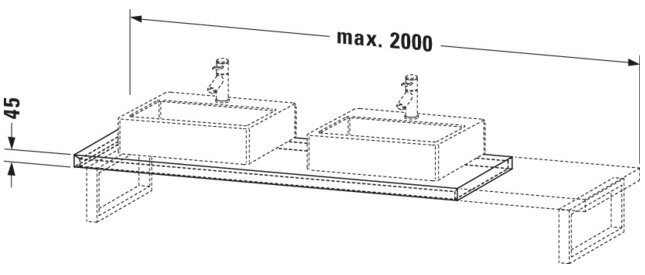 Bản vẽ Chậu Rửa Lavabo Có Điều Khiển Duravit BR102C02222