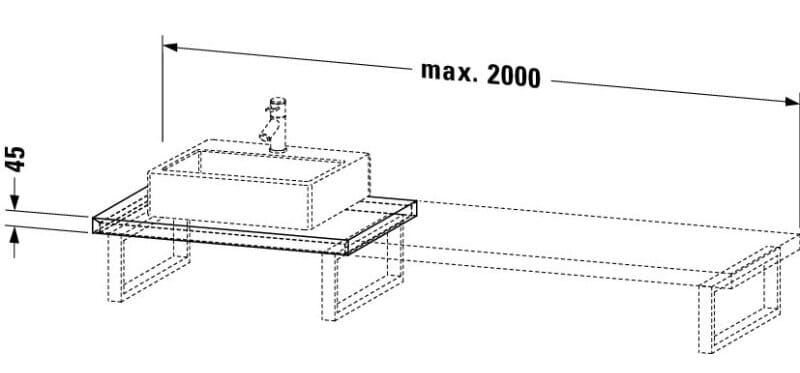 Bản vẽ Chậu Rửa Lavabo Có Điều Khiển Duravit BR103C00707