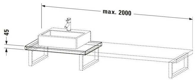 Bản vẽ Chậu Rửa Lavabo Có Điều Khiển Duravit BR103C01616