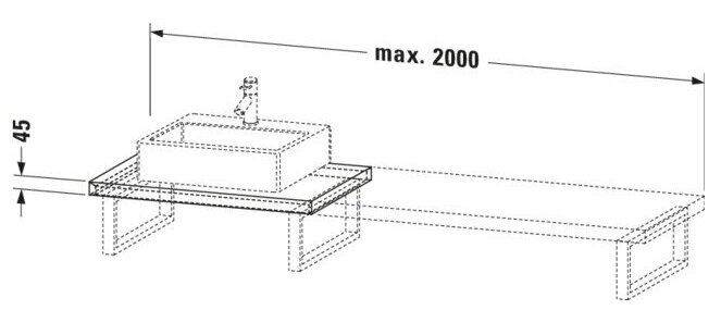 Bản vẽ Chậu Rửa Lavabo Có Điều Khiển Duravit BR103C03535