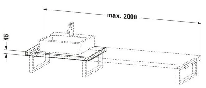 Bản vẽ Chậu Rửa Lavabo Có Điều Khiển Duravit BR103C03535
