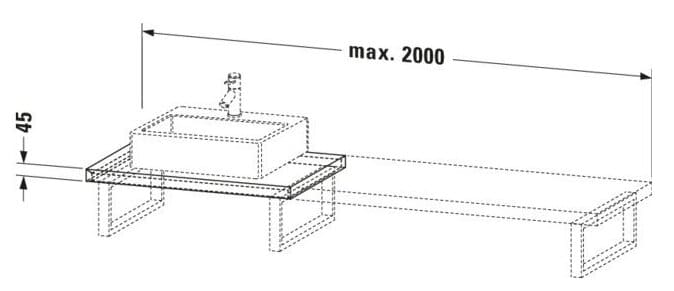 Bản vẽ Chậu Rửa Lavabo Có Điều Khiển Duravit BR103C07575