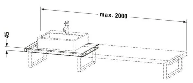 Bản vẽ Chậu Rửa Lavabo Có Điều Khiển Duravit BR103C07575