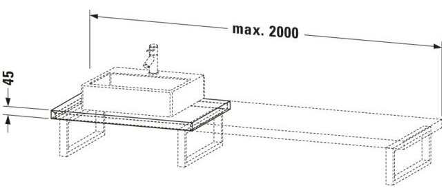 Bản vẽ Chậu Rửa Lavabo Có Điều Khiển Duravit BR103C07979
