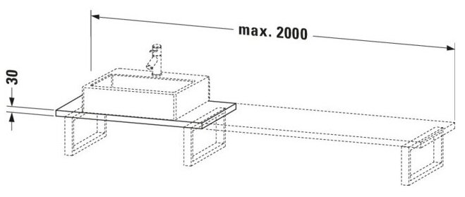 Bản vẽ Chậu Rửa Lavabo Có Điều Khiển Duravit BR104C01818