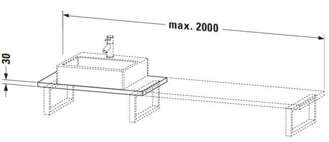 Bản vẽ Chậu Rửa Lavabo Có Điều Khiển Duravit BR104C03535