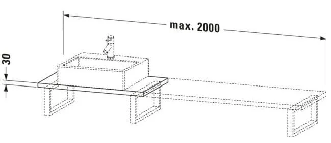 Bản vẽ Chậu Rửa Lavabo Có Điều Khiển Duravit BR104C03535