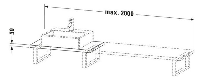 Bản vẽ Chậu Rửa Lavabo Có Điều Khiển Duravit BR104C05353