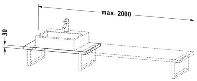 Bản vẽ Chậu Rửa Lavabo Có Điều Khiển Duravit BR104C07575