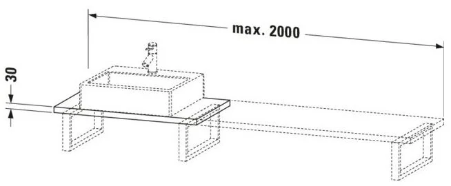 Bản vẽ Chậu Rửa Lavabo Có Điều Khiển Duravit BR104C07575