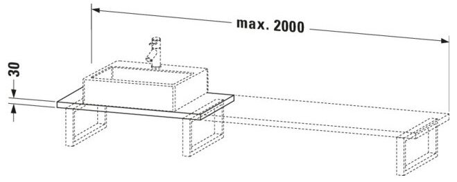Bản vẽ Chậu Rửa Lavabo Có Điều Khiển Duravit BR104C09191