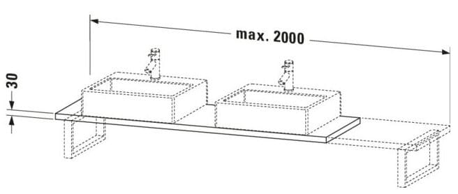 Bản vẽ Chậu Rửa Lavabo Có Điều Khiển Duravit BR105C03030